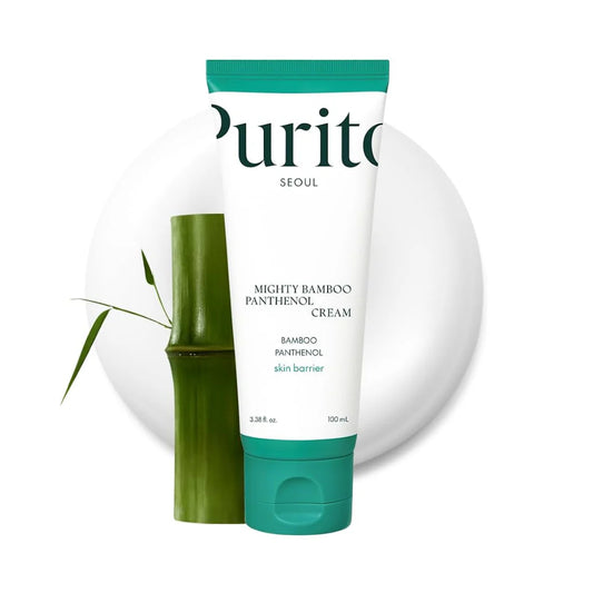 PURITO SEOUL Mighty Bamboo Panthenol Cream regeneruojantis kremas su pantenoliu