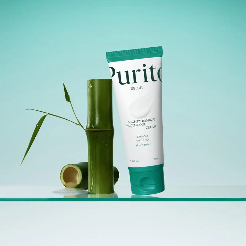 PURITO SEOUL Mighty Bamboo Panthenol Cream regeneruojantis kremas su pantenoliu